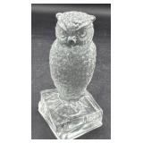 Degenhart Glass owl, figurine, nose has