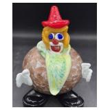 Art glass clown paperweight