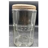 Antique coffee jar, 7 inch tall