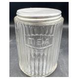 antique glass tea jar