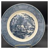 Currier & Ives old grist mill 8ï¿½ dinner plate
