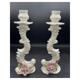 Capodimonte made in Italy candlesticks some