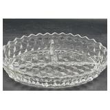 American Fostoria oval divided dish 10.5 inch