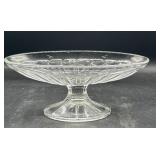 Heisey oval footed compote 8 inch long