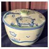 M.A Hadley large bowl with lid 10.5ï¿½ w6ï¿½ t