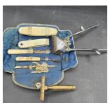 Vintage manicure set hair, trimmers razor