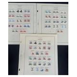 3 vintage transportation, US postage stamps