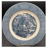 Currier & Ives 10ï¿½ Gristmill dinner plate