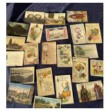 Large variety of vintage postcards
