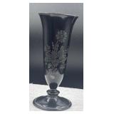 Smith Glass Black, amethyst flower vase 6ï¿½