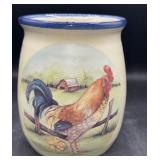 Marshall pottery rooster crock