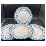 Hanley England blue and white dinner plates