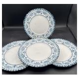 Hanley England, 9 inch plates, blue and white