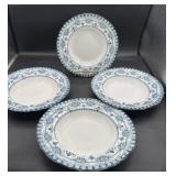 Hanley 4 blue and white bowls 9'