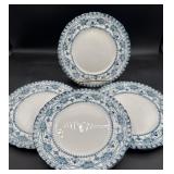 Hanley set of 4 blue and white 8 inch plates
