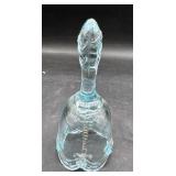 Fenton miniature blue glass bell
