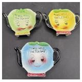 Mid-century spoon holders teapots