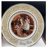 Betsy Ross American flag maker plate