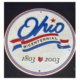 11.5' small Ohio metal bicentennial sign