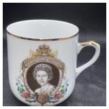 Queen Elizabeth, Silver Jubilee, coffee mug