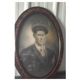 Antique oval picture frame