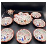 Oriental large centerpiece/nut bowls