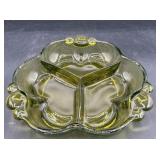 Fostoria divided dish 7 inch wide