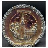 Fenton carnival glass plate