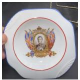 Coronation King Edward Square dish 5 inch wide
