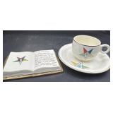 Mason teacup and saucer/Lords prayer
