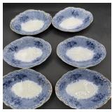 Vintage blue & white oval dishes 5.5'