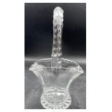 Small art glass basket 6'