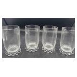 Imperial candlewick large glasses 4 3/4 inch tall