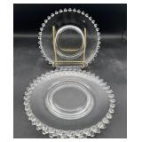 Imperial candlewick set of 4 plates 7 inch
