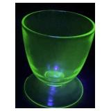 Green uranium depression glass