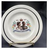 Queen Elizabeth, silver Jubilee bread plate