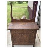 Antique oak wash stand needs refinished 30.5 ' w