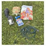 Extension cord, turtle bug control, dog