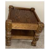 MCM Oak wooden end table