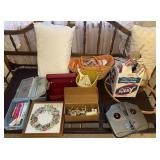 Crafting supplies, knitting pillows, bowling