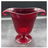 Mid-century ruby red 7 inch