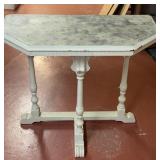 Antique painted small half table