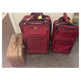 Three old suitcases