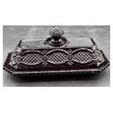 Avon Ruby red Cape Cod butter dish