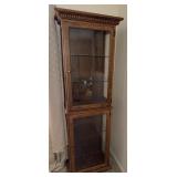Oak glass china cabinet 76.5 t  21' w