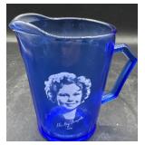 Shirley Temple cobalt blue glass creamer