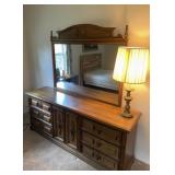 Mid-century dresser with mirror 75 inches long