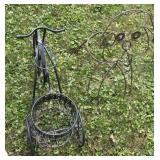 Metal bicycle/dog flower potholders