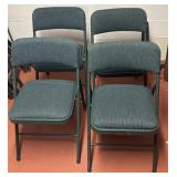 4 fold up padded fold up chairs