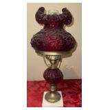 Fenton ruby red lamp